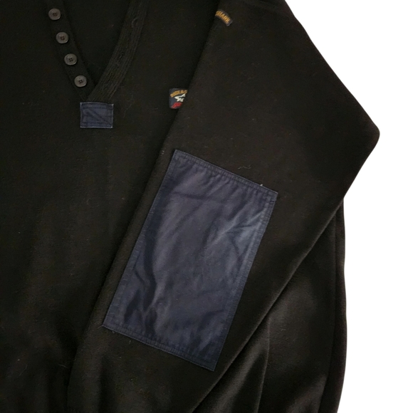 PAUL & SHARK black knit v-neck sweater pullover medium - Picture 5 of 12